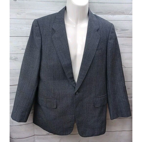 High Class Tailor Mens Blazer Jacket Sport Coat Gray Sz 38R - Picture 1 of 8